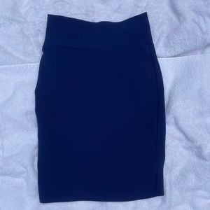 LuLaRoe S Navy Blue Cassie Pencil Skirt